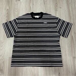 Rodless Striped Short Sleeve Tee
— Black/Grey